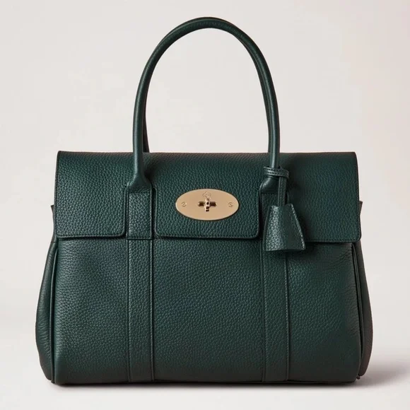 New Mulberry 'Bayswater' in Mulberry Green Leather Tote  - MSRP $1650 - Picture 5 of 10